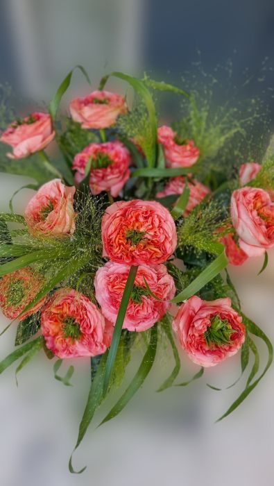 Candy roses and Panicum bouquet