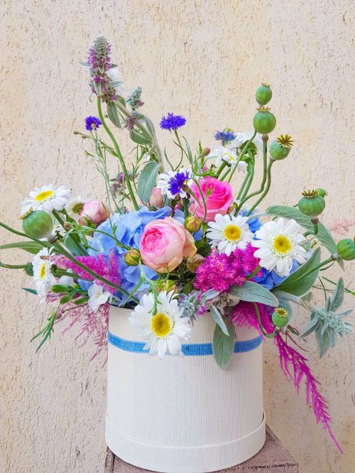 Blue Summer flower box