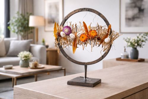 Easter decoration with dried flowers