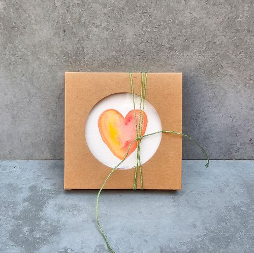 "Watercolor Heart" wedding gift for guests